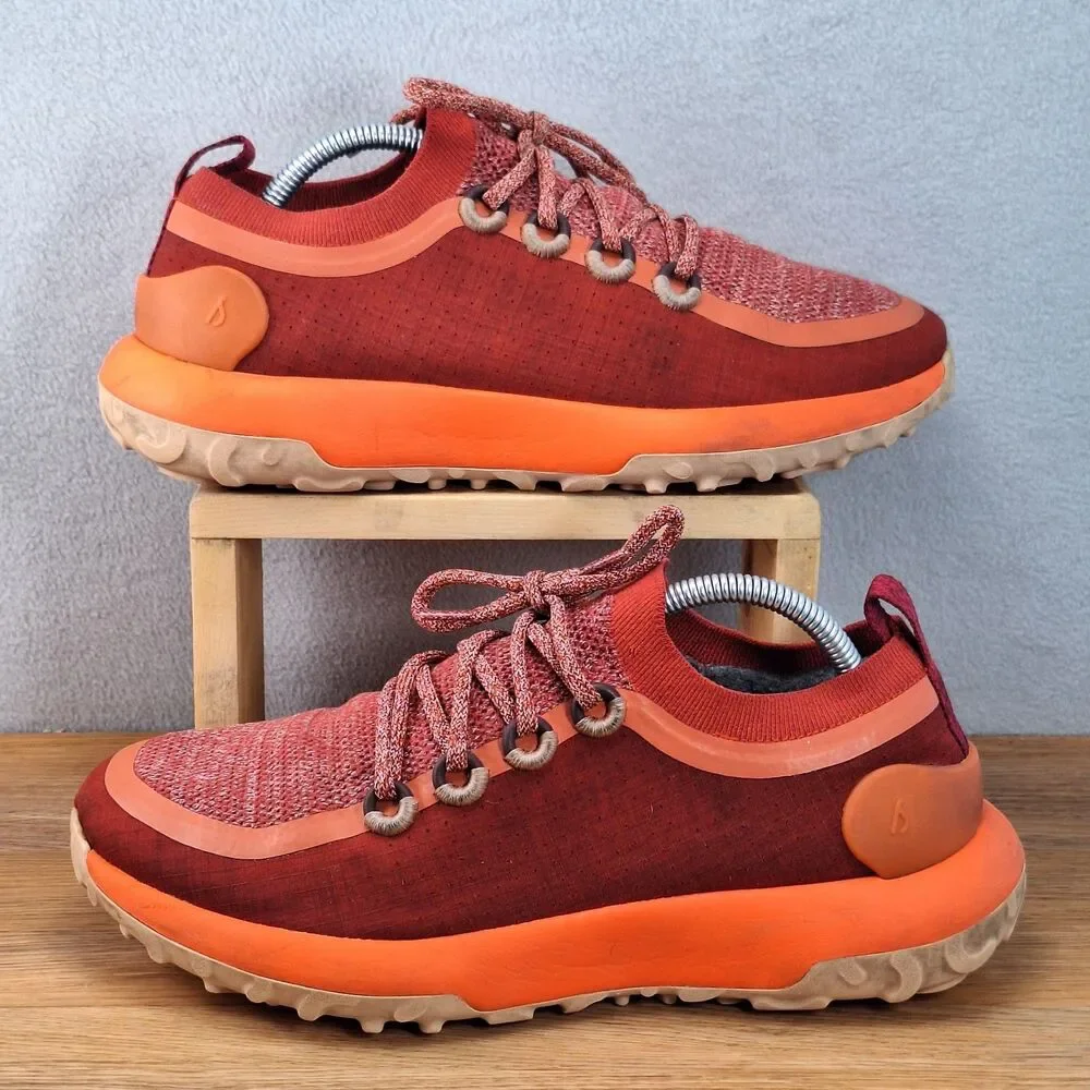 Allbirds SWT Men's 10 Trail Runner Sneakers Red Orange Lace-Up Sustainable